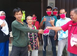 Gotong Royong PAC Sigaluh Banjarnegara Antisipasi Penyebaran Covid-19