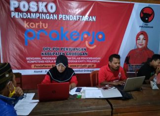DPC PDI Perjuangan Grobogan Buka Posko Pendampingan Pendaftaran Kartu Prakerja