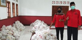 DPC PDI Perjuangan Kab. Blora Salurkan 1.000 Paket Sembako
