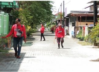 Keluar Kandang, Banteng Karanganyar Kembali Lakukan Penyemprotan Disinfektan