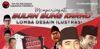 DPC PDI Perjuangan Kabupaten Purworejo Gelar Lomba Desain Ilustrasi Bung Karno