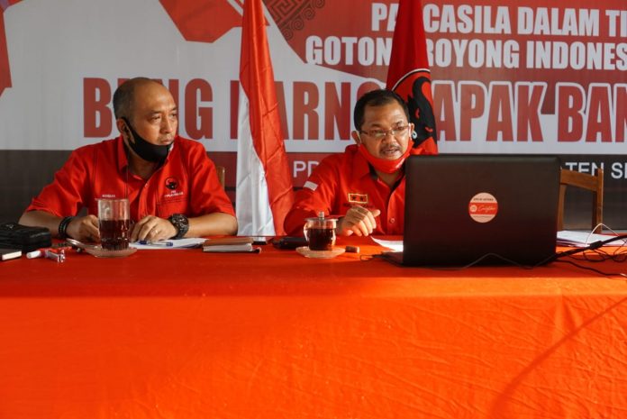 Diskusi Virtual Taktis DPC PDI Perjuangan Kab. Sem