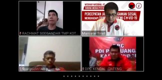 PDI Perjuangan Kendal Ikuti Webinar Taruna Merah Putih