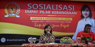 Sosialisasikan 4 Pilar Kebangsaan, Mbak Casytha Gandeng Generasi Milenial