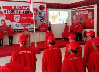 DPC PDI Perjuangan Kebumen Gelar Upacara Kemerdekaan