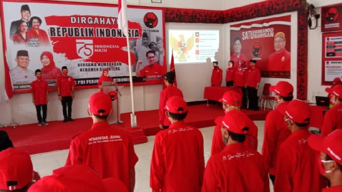 DPC PDI Perjuangan Kebumen Gelar Upacara Kemerdekaan
