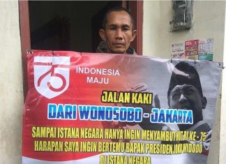 Kader PDI Perjuangan Wonosobo Lakukan Aksi Jalan Kaki Wonosobo-Jakarta