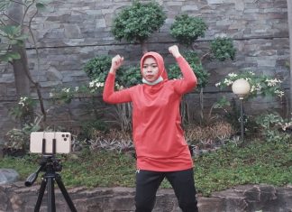 Eisti’anah Meriahkan Senam Virtual DPP PDI Perjuangan