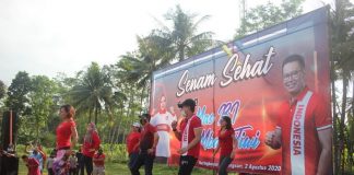 Senam Sehat Bareng Kader PDI Perjuangan Purbalingga