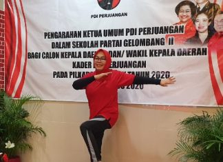 Sri Sumarni Ikuti Senam Sehat Virtual DPP PDI Perjuangan