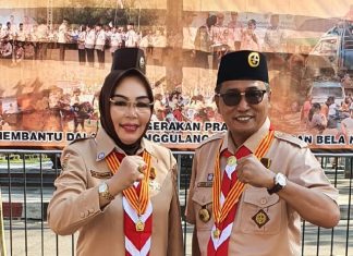 Sri Sumarni dan Agus Siswanto Hadiri Upacara Hari Pramuka