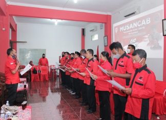 DPD PDI Perjuangan Jawa Tengah Lantik PAC PDI Perjuangan di Dapil 1 Karanganyar Masa Bakti 2020-2025