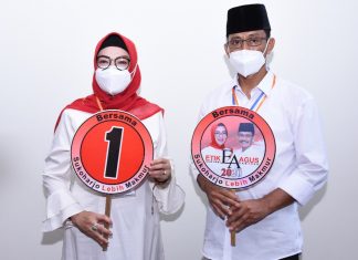 Paslon Etik Suryani-Agus Santosa Dapat Nomor Urut 1