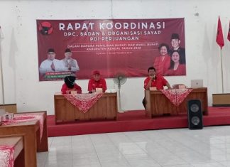 Jelang Pilkada, DPC PDI Perjuangan Kendal Lakukan Rapat Koordinasi Bersama Badan dan Sayap Partai