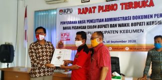 KPU Kebumen Adakan Kegiatan Serah Terima Dokumen Verifikasi