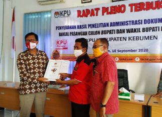 KPU Kebumen Adakan Kegiatan Serah Terima Dokumen Verifikasi