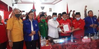 Kader PDI Perjuangan Kota Pekalongan Hadiri Pengumuman Rekomendasi Cakada