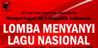 DPC PDI Perjuangan Karanganyar Gelar Lomba di Bulan Kemerdekaan Indonesia