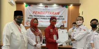 Resmi Mendaftar ke KPUD, Tiwi-Dono Siap Menangkan Pilkada Purbalingga 2020