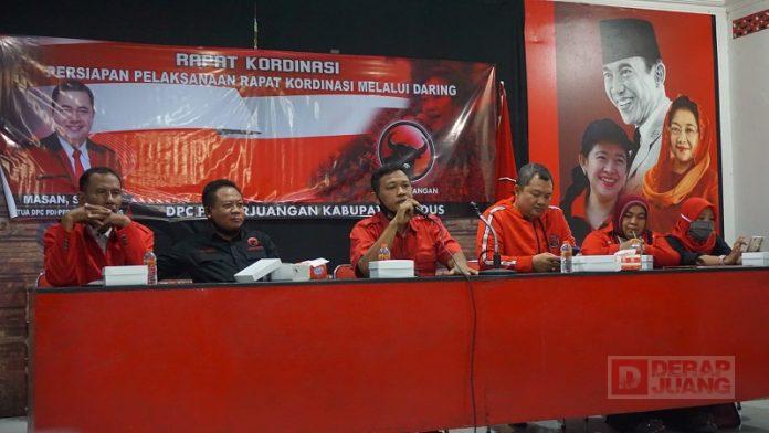 DPC PDI Perjuangan Kudus Gelar Rakor Jelang Pelaksanaan Kegiatan Daring