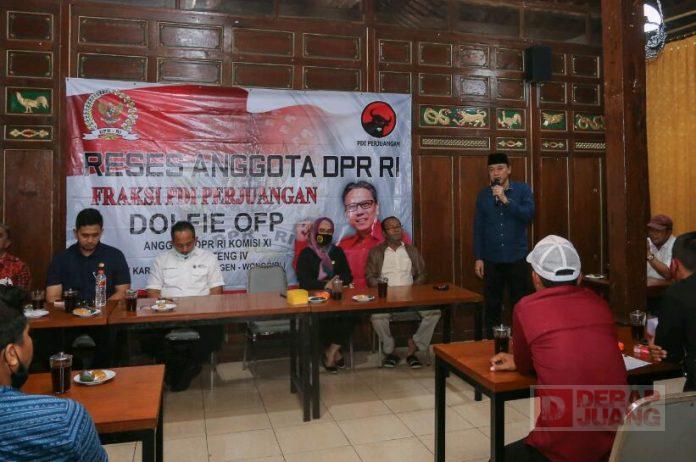 Ir. Dolfie Ofp Laksanakan Reses di Karanganyar