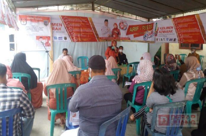 Pasangan Arif-Rista Kampanye di Kampung Kuliner Kebumen