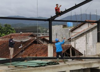 Pembangunan Kantor DPC PDI Perjuangan Banjarnegara Sudah Capai 65%