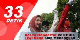 Resmi Mendaftar ke KPUD, Tiwi-Dono Siap Menangkan Pilkada Purbalingga 2020