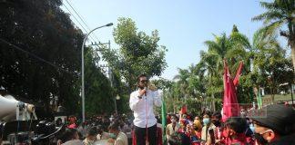 Saryan Lakukan Dialog Bersama Demonstran Penolak UU Cipta Kerja