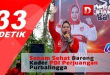 Senam Sehat Bareng Kader PDI Perjuangan Purbalingga