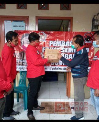 Hartanto Salurkan Sembako Kepada Masyarakat Terdampak Status Siaga Gunung Merapi