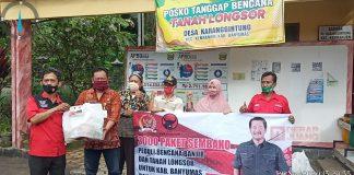 Peduli Bencana Banjir dan Tanah Longsor, Sunarna Bagikan 2000 Paket Sembako