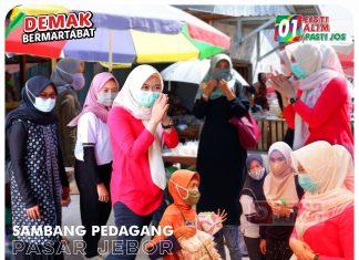 Sambang Pasar, Mbak Eisti Sosialisasikan Program Kesejahteraan Wong Cilik