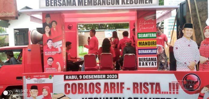 Tekad Menangkan Paslon Arif-Rista, PDI Perjuangan Kebumen Selenggarakan Kampanye Serentak