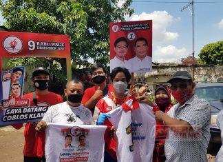 Gibran Bersama Taruna Merah Putih Kota Surakarta Bagikan Ribuan Kaos Kepada Masyarakat