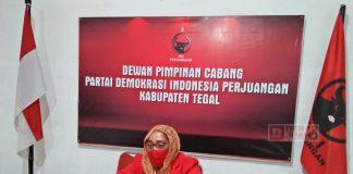 DPC PDI Perjuangan Kabupaten Tegal Ikuti Webinar Penyerahan Penghargaan Rekor Muri DPP Partai