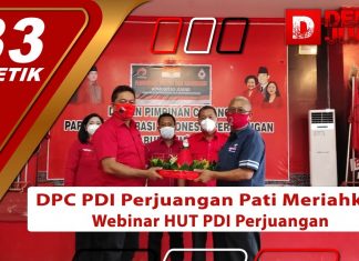 DPC PDI Perjuangan Pati Meriahkan Webinar HUT PDI Perjuangan