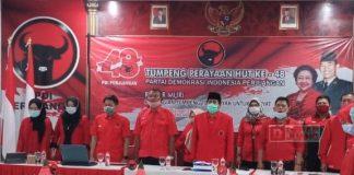 DPC PDI Perjuangan Pemalang Ikuti Perayaan HUT PDI Perjuangan Secara Virtual dan Bagikan 48 Tumpeng
