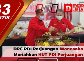 DPC PDI Perjuangan Wonosobo Meriahkan HUT PDI Perjuangan