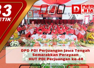 DPD PDI Perjuangan Jawa Tengah Semarakkan Perayaan HUT PDI Perjuangan ke 48