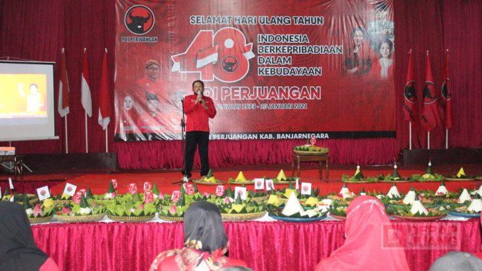 HUT PDI Perjuangan ke-48, DPC PDI Perjuangan Banjarnegara Simak Pidato Ketua Umum Partai Secara Virtual