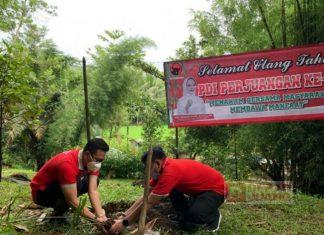 HUT PDI Perjuangan ke-48, DPC PDI Perjuangan Purbalingga Tanam 1300 Pohon