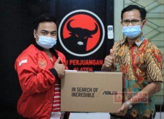 Hj. Sri Mulyani Berikan Laptop Kepada BSPN Cabang Klaten