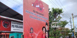 Jelang HUT PDI Perjuangan, DPC PDI Perjuangan Klaten Kibarkan Bendera Partai