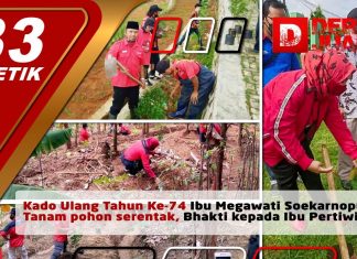 Kado HUT ke 74 Ibu Megawati Soekarnoputri, Tanam pohon serentak, Bhakti kepada Ibu Pertiwi