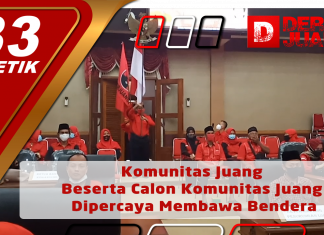Komunitas Juang Beserta Calon Komunitas Juang Dipercaya Membawa Bendera
