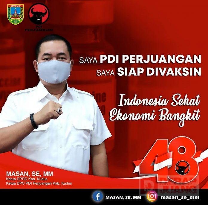 Masan; Sukseskan Program Vaksinasi Covid-19, Saya Siap di Vaksin