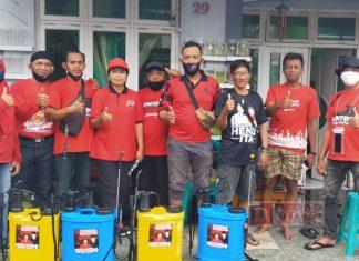 Banteng Semarang Utara Lakukan Penyemprotan Disinfektan