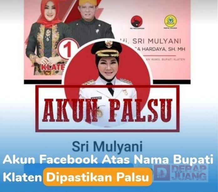 Pencemaran Nama Baik Bupati Klaten Melalui Akun Facebook Palsu