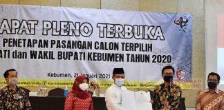 Penetapan Paslon Arif-Rista Sebagai Bupati dan Wakil Bupati Terpilih Dalam Pilkada Kebumen 2020